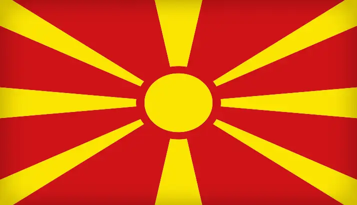 Nordmazedonien Fahne